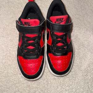 Toddler Nike Court Borough Low Recraft Red & Black Hook & Loop Shoes
